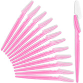 YelaJoy 12 Pcs Eyebrow Razors - Multipurpose Facial Hair Removal Tool with Safety Cover (Pink)