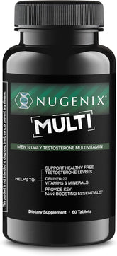 Nugenix Men's Daily Testosterone Multivitamin - 19 Vitamins and Minerals, Supports Free Testosterone