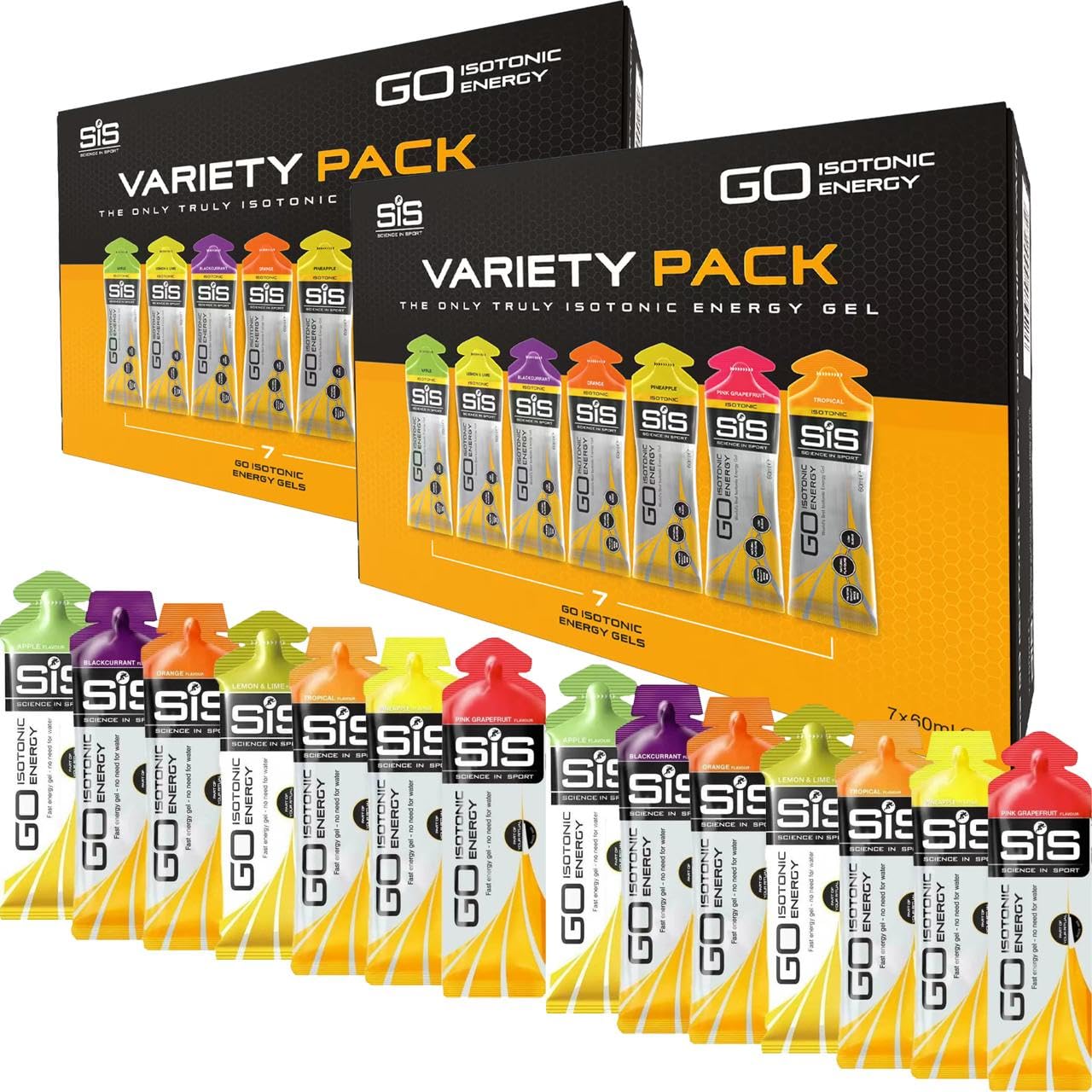 SiS Science in Sport Running Energy Gels - Electrolyte & Hydration Variety Pack (14 x 60ml)