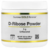 California Gold Nutrition D-Ribose Powder - Energy & Muscle Recovery - Unflavored 300g