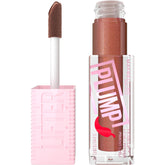 Maybelline Lifter Gloss Lifter Plump - Cocoa Zing | Plumping Lip Gloss with Chili Pepper & 5% Maxi-Lip | Sheer Cool Brown | 1 Count