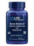 Life Extension Bone Restore with Vitamin K2 - 120 Capsules for Bone Strength