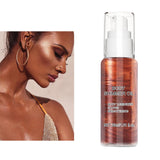 Shimmer Body Oil & Luminizer - Gold Brown Liquid Highlighter Makeup for All Skin Types