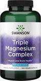 Swanson Triple Magnesium Complex 400 mg - 300 Capsules .