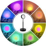 Sunset Lamp Light Projector - 24-Key Remote, Multicolor RGB LED, USB Night Light for Kids, Home, Bedroom