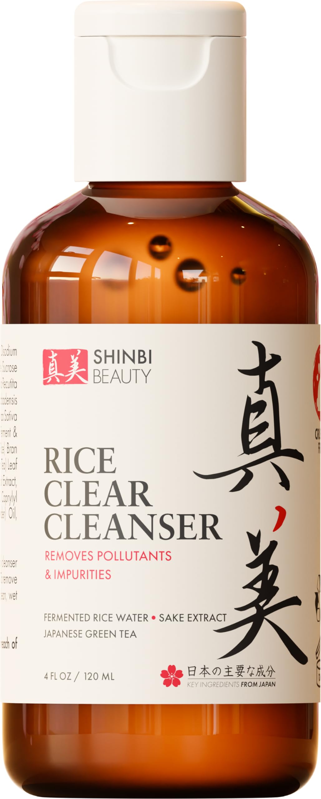 Japanese Rice Water & Green Tea Face Cleanser - Natural Skincare 4oz