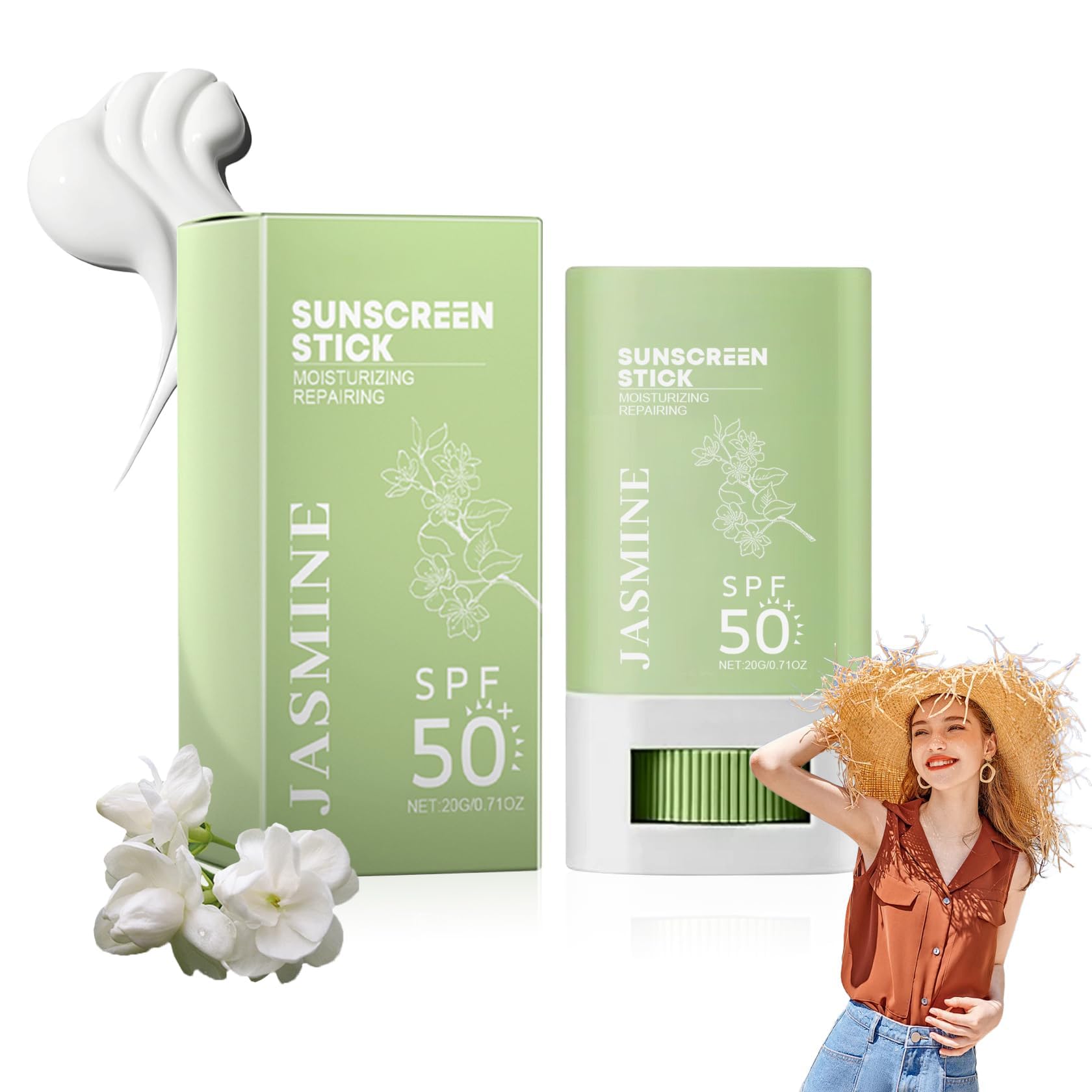 Matte Stick Sunscreen SPF 50+ Face & Body, Lightweight Non-Greasy Sunblock for All Skin