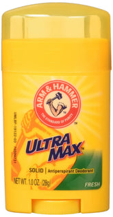 ARM & HAMMER Ultramax Antiperspirant/Deodorant Stick - Fresh Scent - 3.0oz, Pack of 3 (1.0oz/stick) - Long-Lasting Freshness
