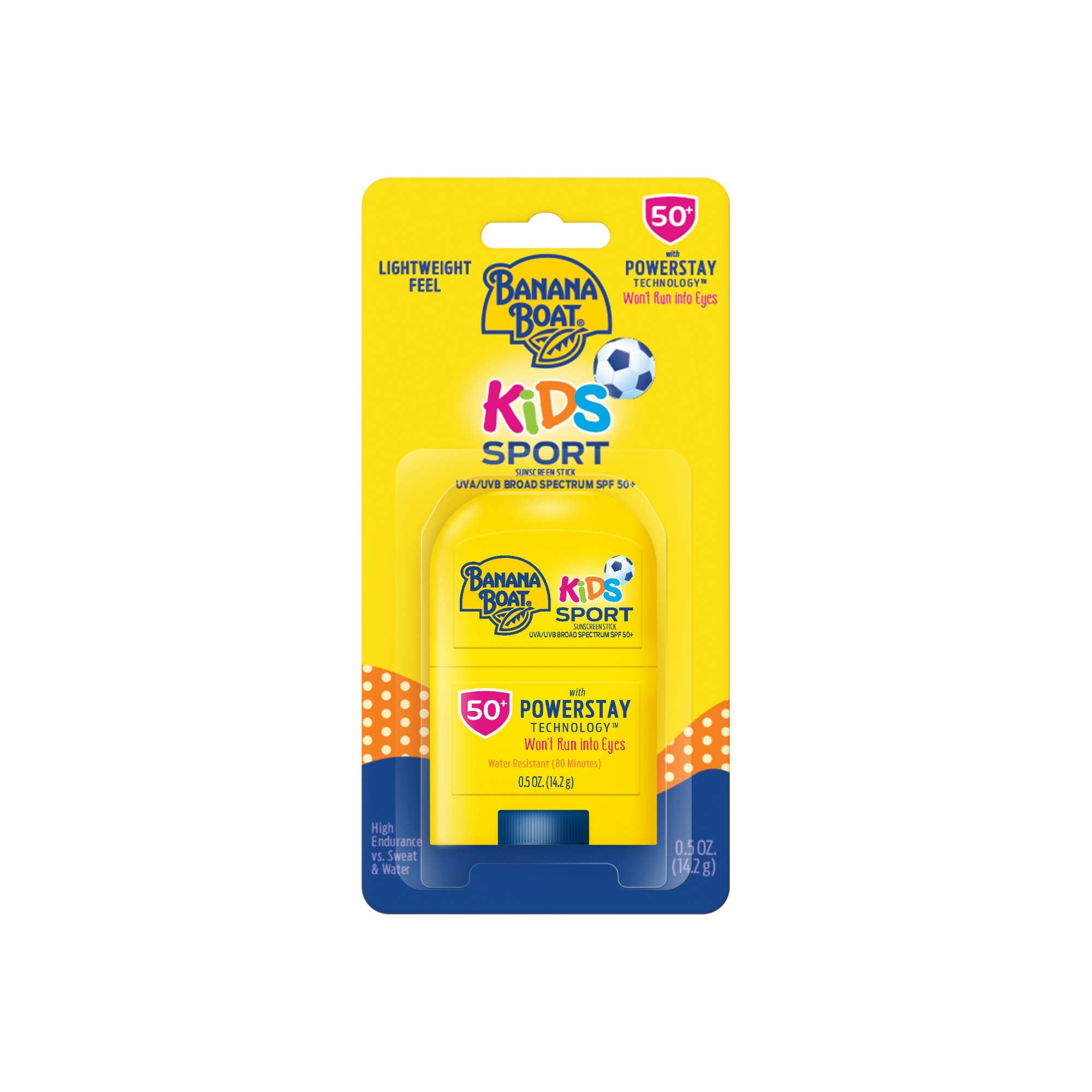 Banana Boat Kids Sport Sunscreen Stick SPF 50, 0.5oz, Oxybenzone Free