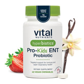 Hyperbiotics PRO-Kids ENT Probiotic - Strawberry Vanilla, Sugar-Free, 45 Chewable Tablets for Kids