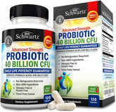 BioSchwartz Daily Probiotic - 40 Billion CFU for Gut Health | Probiotics for Men & Women