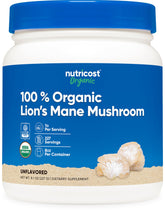 Nutricost Organic Lion's Mane Mushroom Powder - 227 Servings