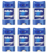 Gillette Arctic Ice Antiperspirant Deodorant Gel for Men - 420ml (6-Pack)
