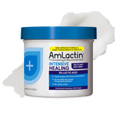 AmLactin Intensive Healing Body Cream - 12 oz - 2-in-1 Exfoliator & Moisturizer with 15% Lactic Acid & Ceramides for 24-Hour Hydration