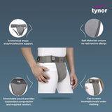 دعامة تينور للكيس الصفن - متوسطة، رمادية (وحدة واحدة)