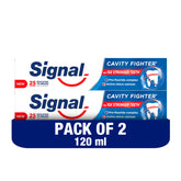 SIGNAL Fluoride Toothpaste - Fresh Breath & 10x Stronger Teeth (2x120ml)