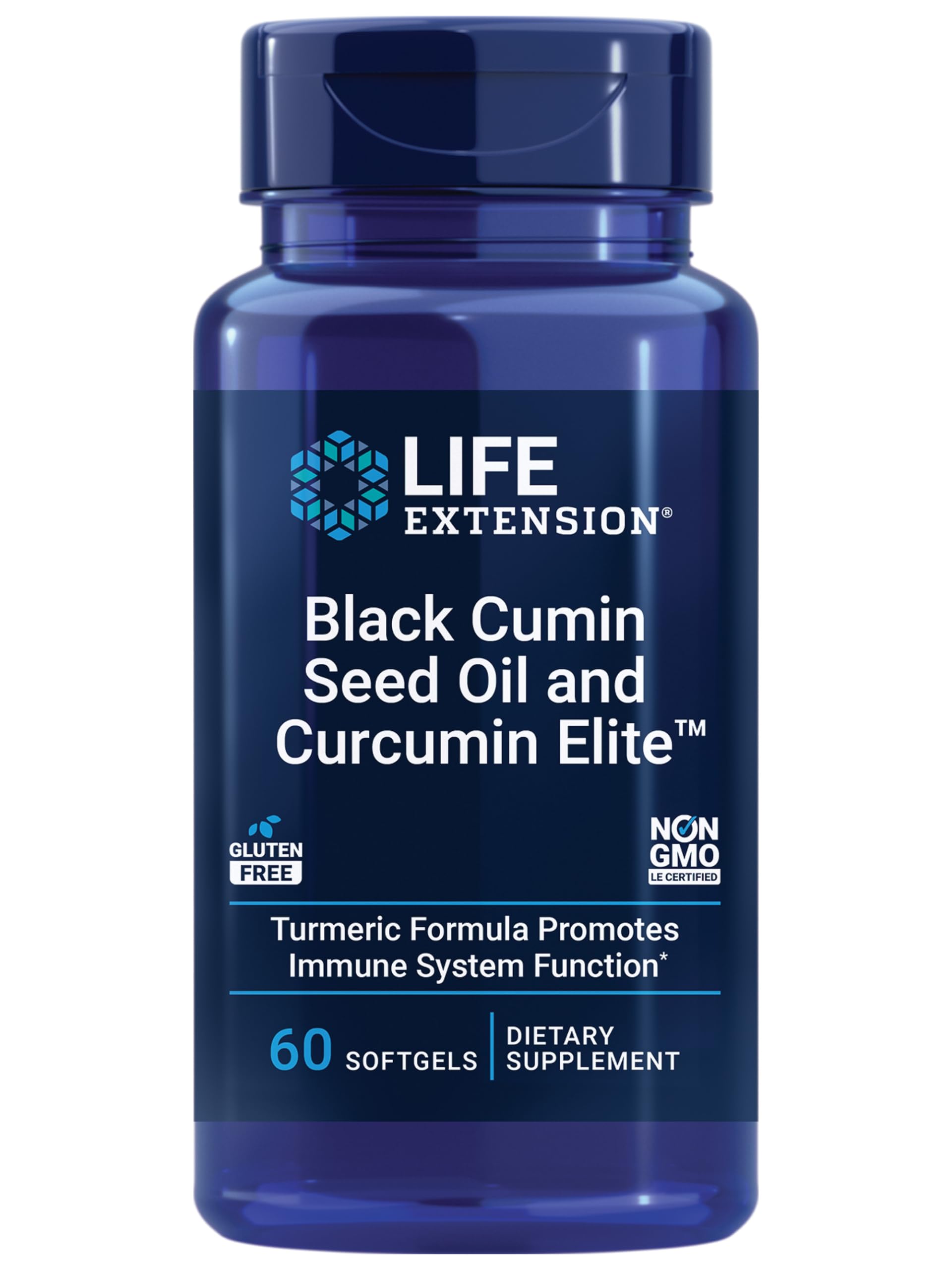 Life Extension Black Cumin Seed Oil & Curcumin Elite Turmeric Extract - 60 Softgels for Joint & Immune Support