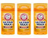 ARM & HAMMER Ultra Max Solid Antiperspirant Deodorant Active Sport - 2.6 oz (Pack of 3)