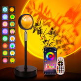 Sunset Lamp Light Projector - 24-Key Remote, Multicolor RGB LED, USB Night Light for Kids, Home, Bedroom