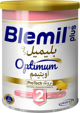 Blemil Plus 2 Optimum Protech - تركيبة تالية لعمر ٦-١٢ شهراً، مصنوعة من مسحوق حليب البقر، ٤٠٠ غرام