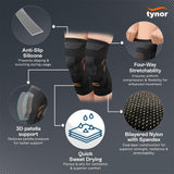 TYNOR Knee Support Compression Sleeve for Pain Relief - Medium, Pair