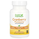 Super Nutrition Cranberry Phytosome Anthocran® - 120 mg, 60 Veggie Capsules | Urinary & Antioxidant Support