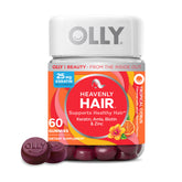 OLLY Heavenly Hair Gummies - Supports Healthy Hair Growth with Keratin, Biotin & Amla Grapefruit Flavor 60 Count