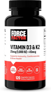 Force Factor دعم مناعة فيتامين د3 ٥،٠٠٠ وحدة دولية ١٢٠ جيلاتين لين