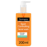 Neutrogena Spot Controlling Oil-Free Facial Wash - Clinically Proven Formula for Clear Skin, 200ml