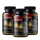 Herbal Max Himalayan Shilajit Gold Extract 800mg 30 Capsules Pack of 3