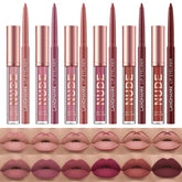Khazna 12 Pcs Lip Liner and Lipstick Set - Velvety Matte Liquid Lipsticks