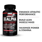 Force Factor Test X180 Alpha Total Testosterone Booster for Men with Fenugreek Seed and Maca Root to Increase Blood Flow, Build Lean Muscle, Improve Male Athletic Performance, 60 Capsules