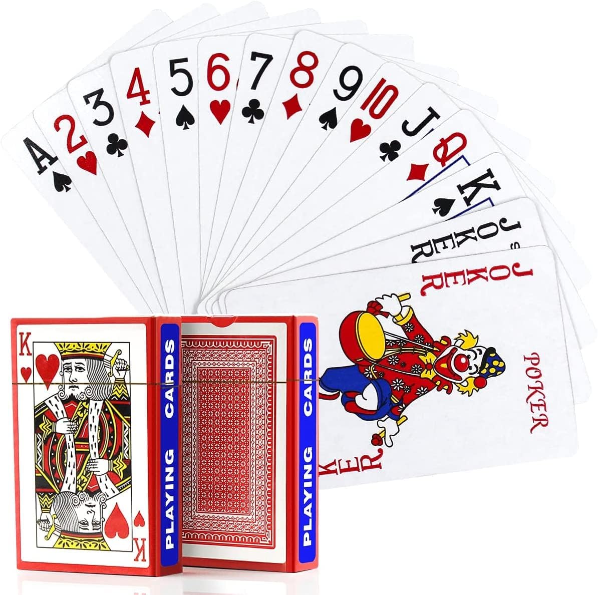 OneNine Standard Playing Cards – 2 Pack Professional Poker Cards for Texas Hold'em, Blackjack, Euchre & More