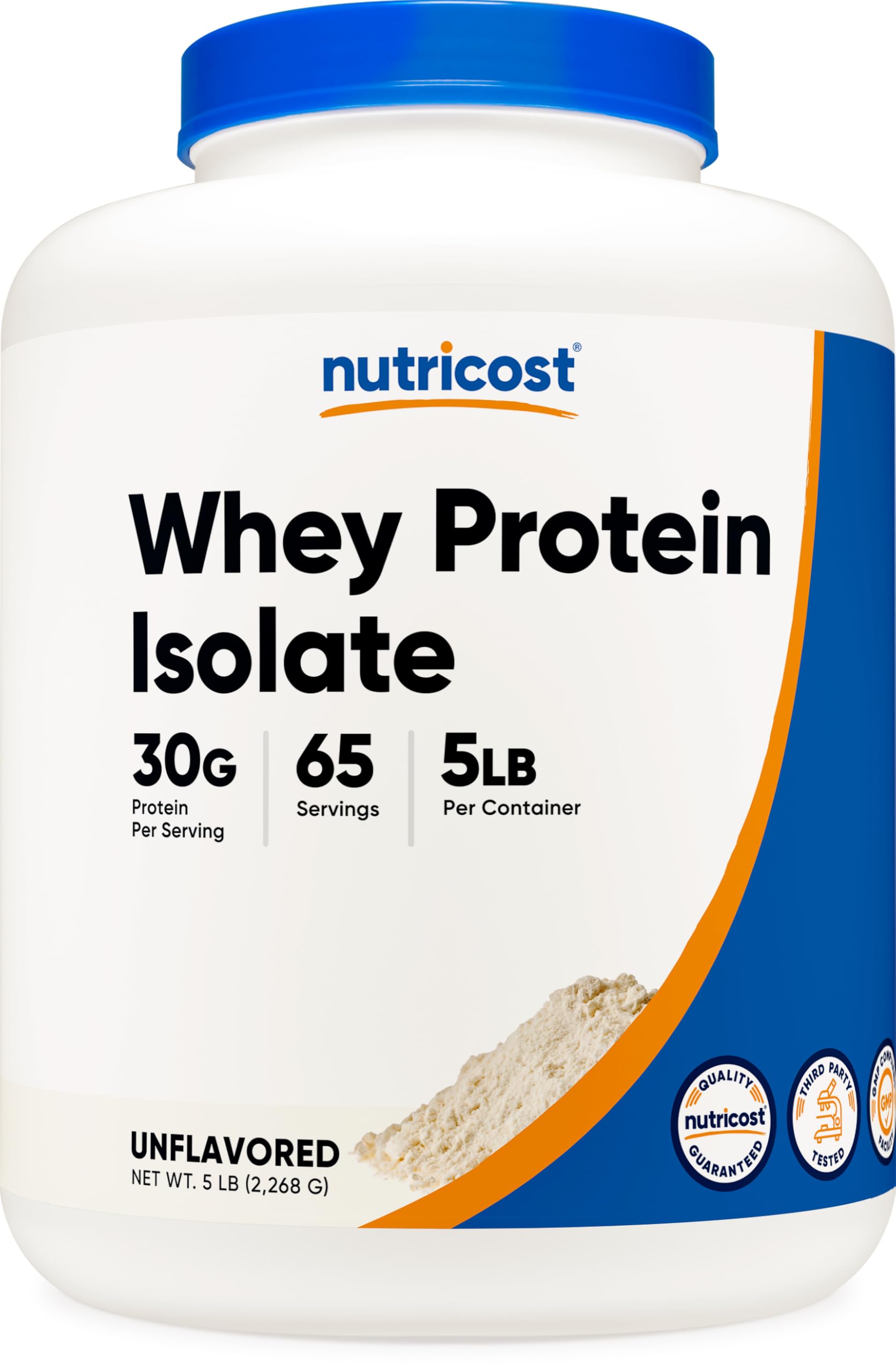 Nutricost Whey Protein Isolate Unflavored - 5LBS