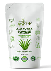 MYHERB 100% Pure Natural Organic Aloe Vera Powder - 227g for Skin, Hair & Food Grade Use