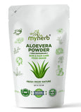 MYHERB 100% Pure Natural Organic Aloe Vera Powder - 227g for Skin, Hair & Food Grade Use