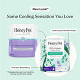 The Honey Pot Company - Herbal Pads for Women - Overnight w/Wings - Infused w/Essential Oils for Cooling Effect & Organic Cotton Cover - Feminine Care - FSA & HSA Eligible - 12 ct
