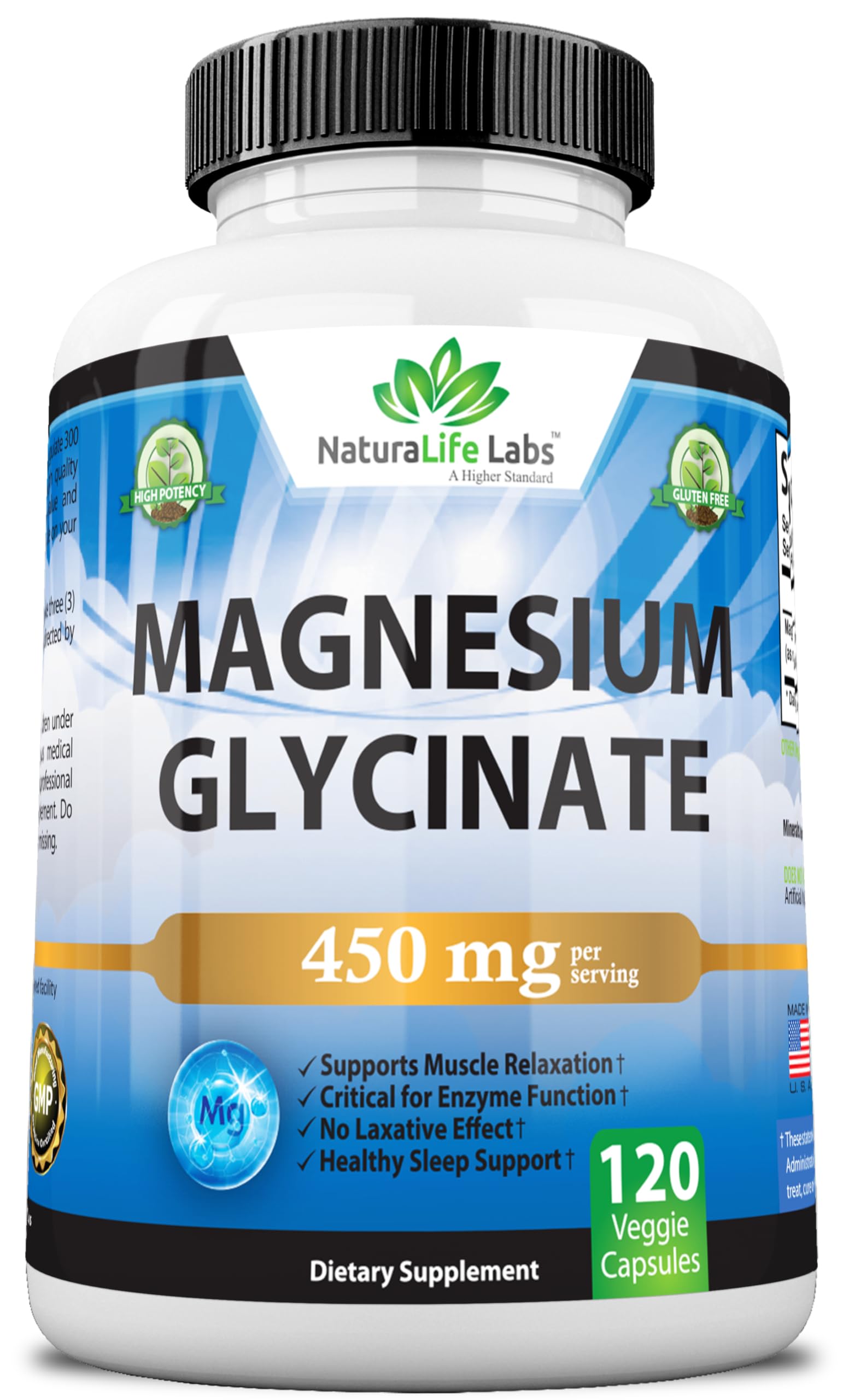 Magnesium Glycinate Capsules - 140 Capsules of Premium Magnesium Support