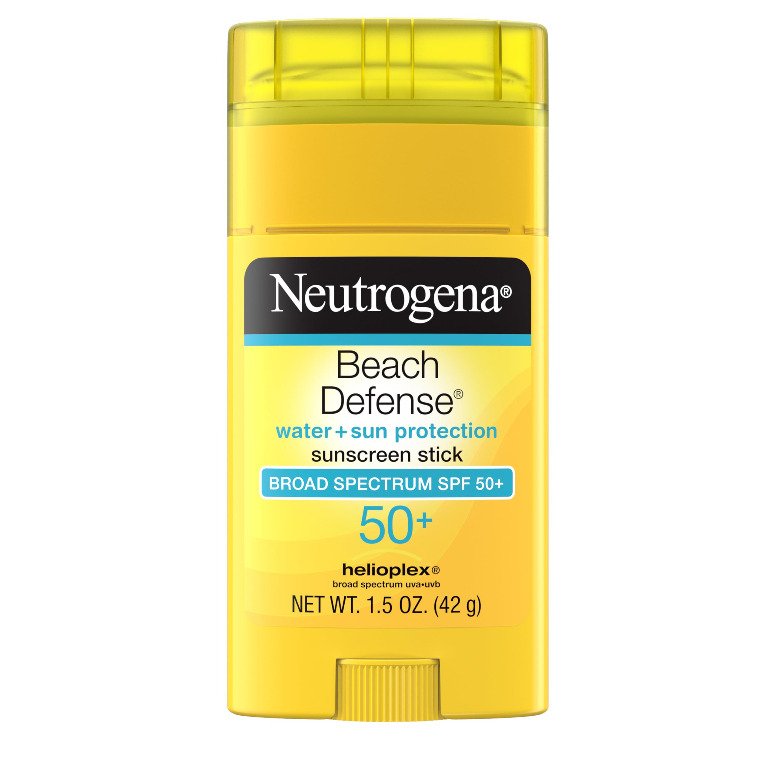 Neutrogena Beach Defense Sunscreen Stick SPF 50+ - Broad Spectrum UVA/UVB Protection, Water-Resistant, Travel-Friendly, 1.5 oz (42 g)