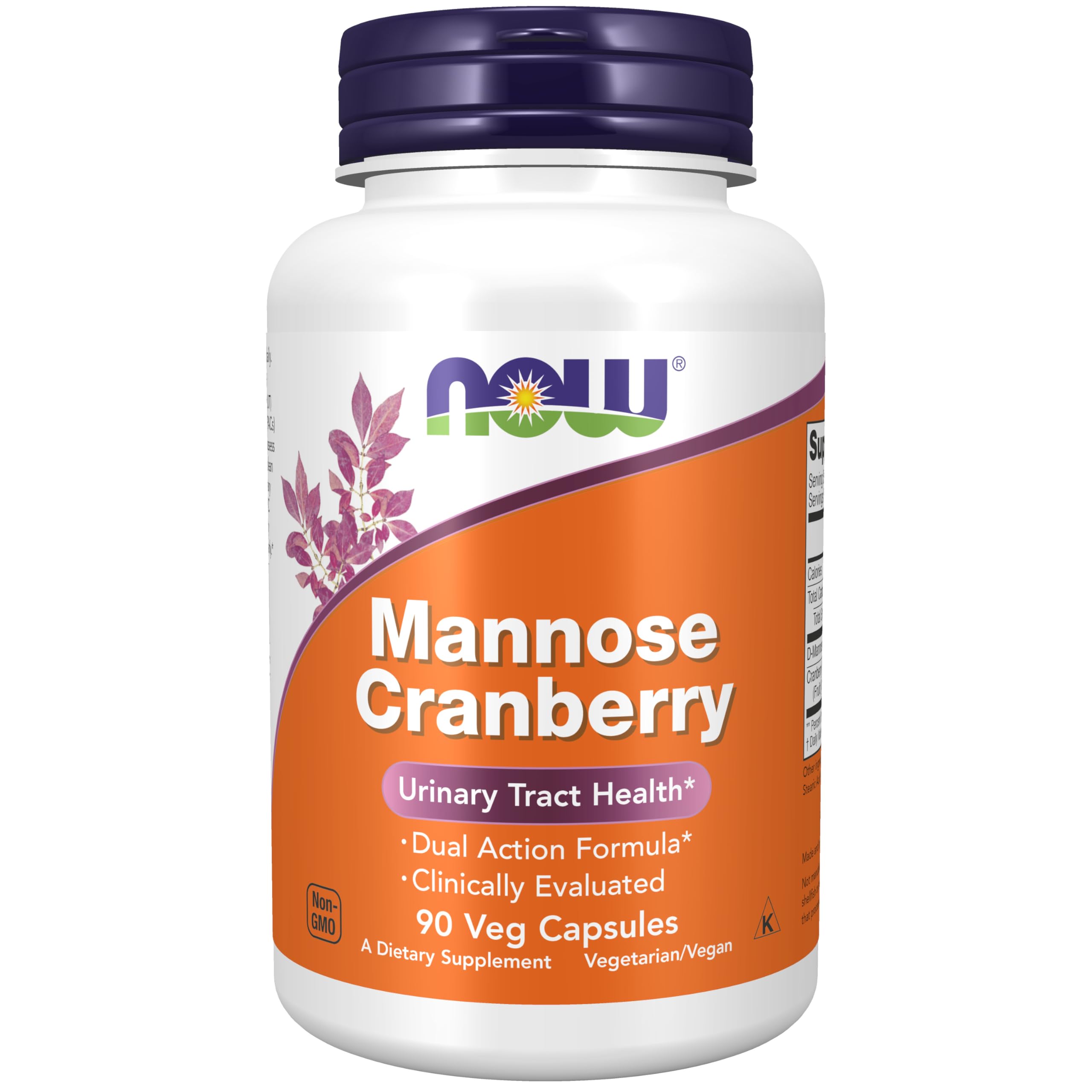 Now Foods Mannose Cranberry - 90 Veg Capsules | Urinary & Immune Support