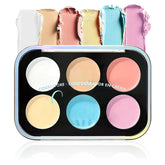 6-Color Cream Color Corrector Palette | Contour & Full Coverage Concealer
