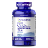 Puritan's Pride Chelated Calcium Magnesium Zinc - 250 Count for Bone & Immune Support
