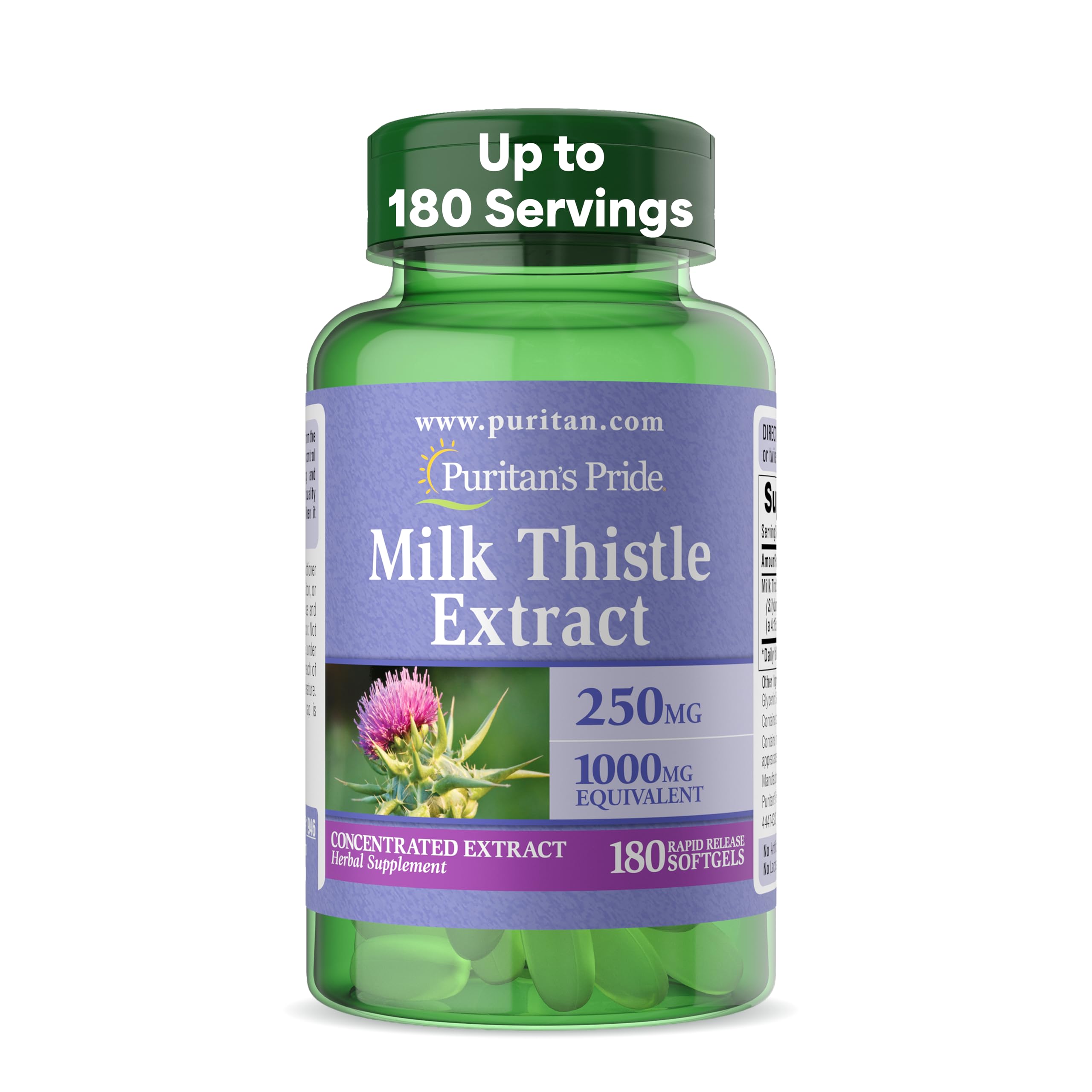 Puritan's Pride Milk Thistle - Liver Support Softgels