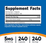 Nutricost Boron 5mg Capsules - 240 Vegetarian Capsules, Gluten-Free & Non-GMO