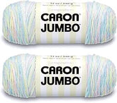 "Caron Jumbo Prints Baby Rainbow Yarn (2-Pack) - Super Bulky Acrylic Yarn for Knitting & Crochet"