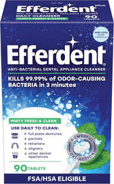 Efferdent Deep Clean Retainer & Denture Tablets - Minty Fresh, 90 Ct