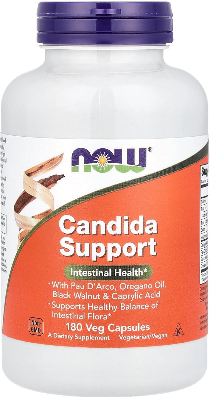 NOW Foods Candida Support 180 Vegan Capsules - Natural Yeast Infection Relief Supplement