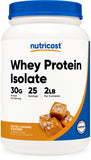 Nutricost Whey Protein Isolate | Salted Caramel 2LBS High-Purity Muscle Builder