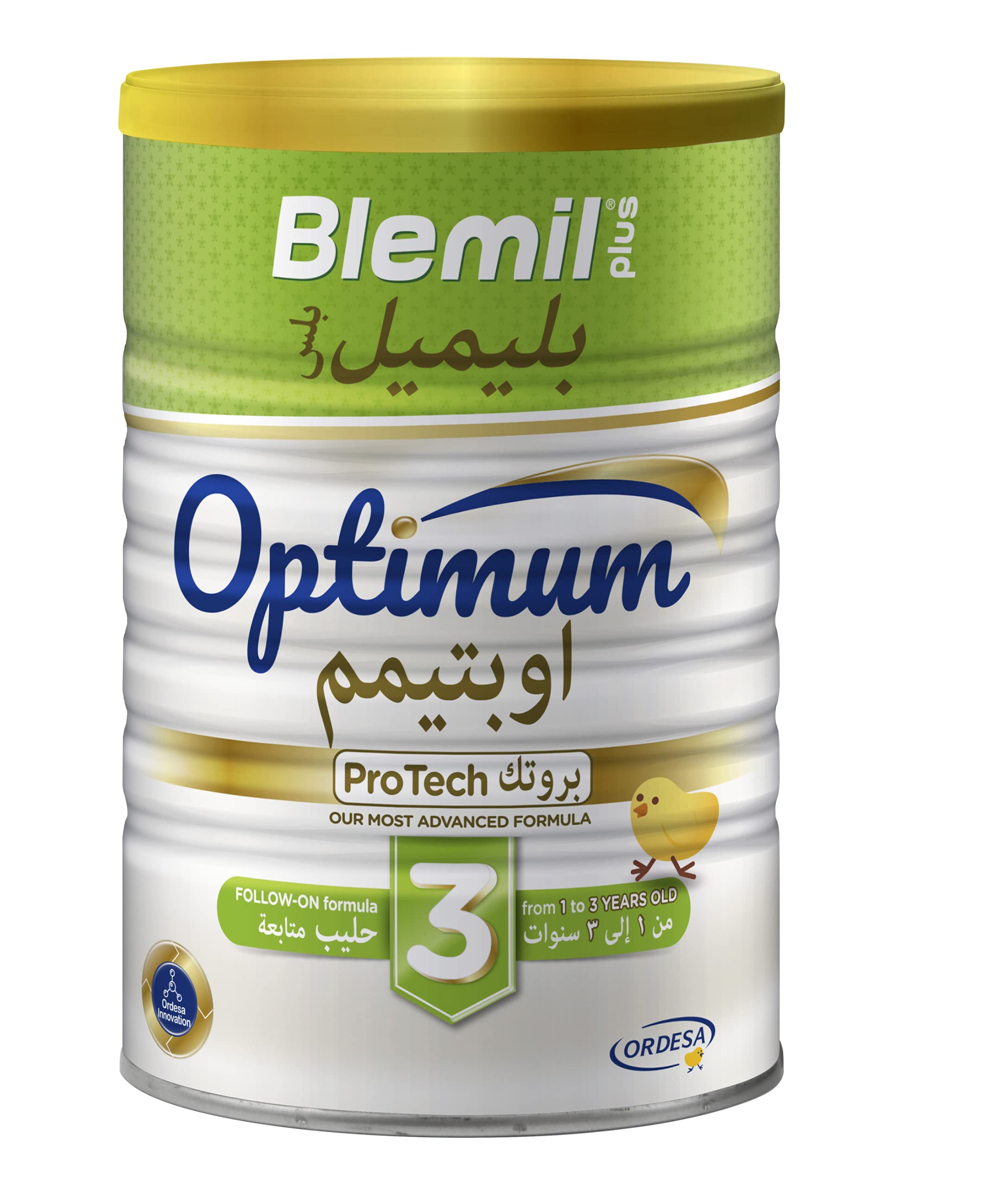 Blemil Plus 3 Optimum Protech Follow-On Formula for Toddlers 1-3 Years - 1.2 kg