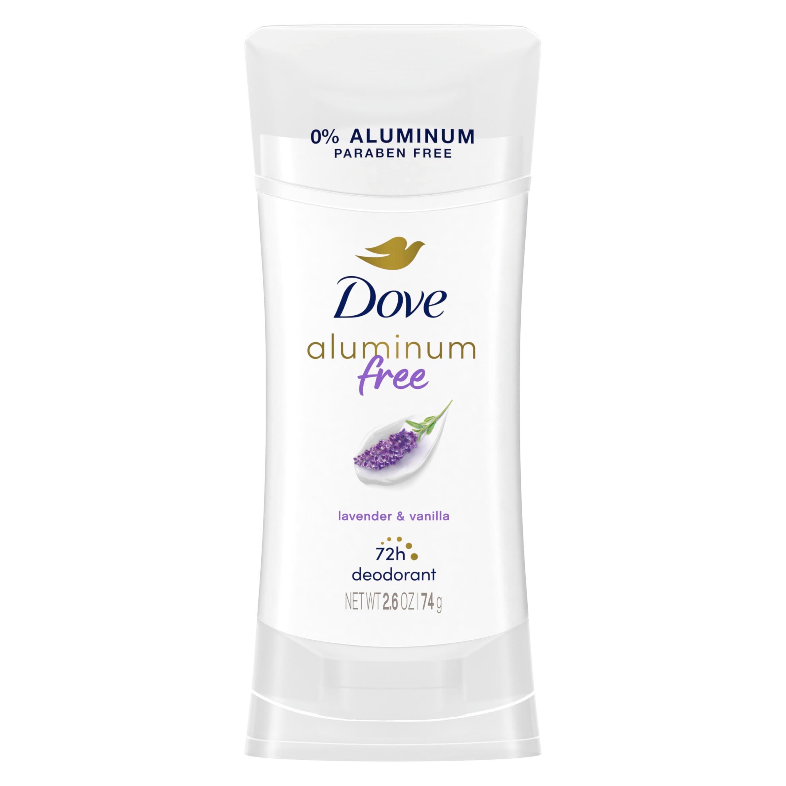 Dove 0% Aluminum Deodorant Stick - Lavender & Vanilla - Gentle & Non-Irritating - 2.6 oz